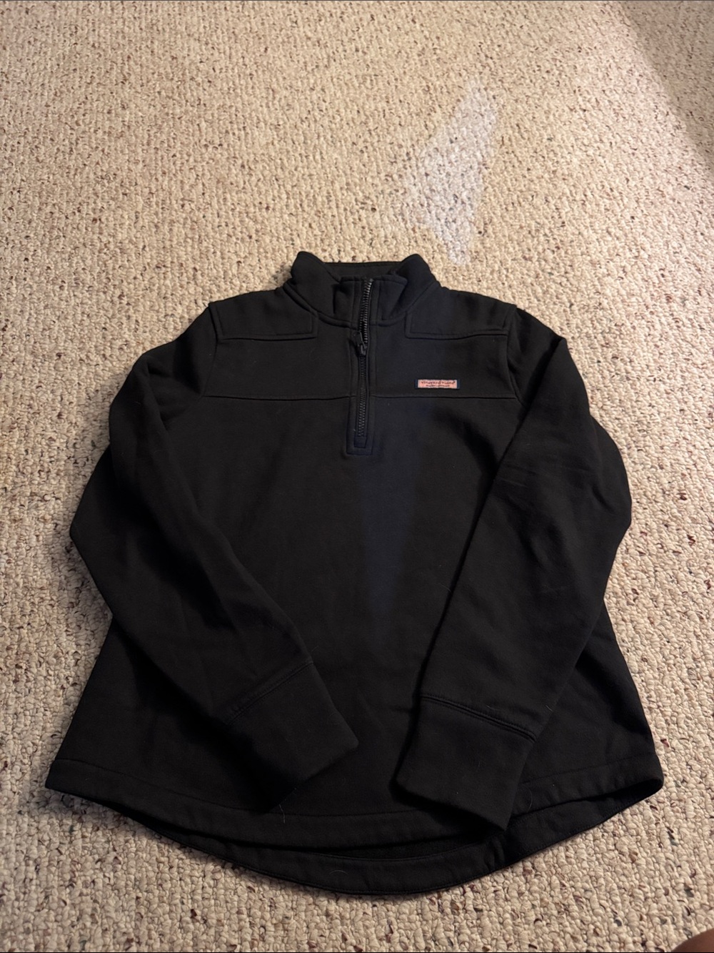 VINEYARD VINES Black Quarter-Zip Sweatshirt